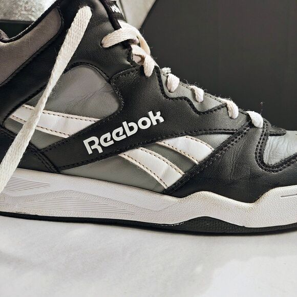Men's Reebok Royal 2 High Top Sneakers Black Grey Basketball Shoe US Size 9.5 - Picture 3 of 13